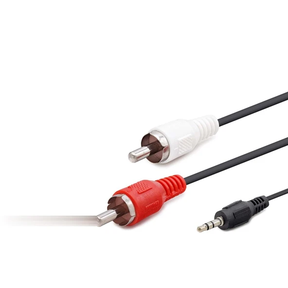3.5 Mm To 2Rca Kablo 2Lıne 1.5M Siyah HDX1042 ürün görseli 1