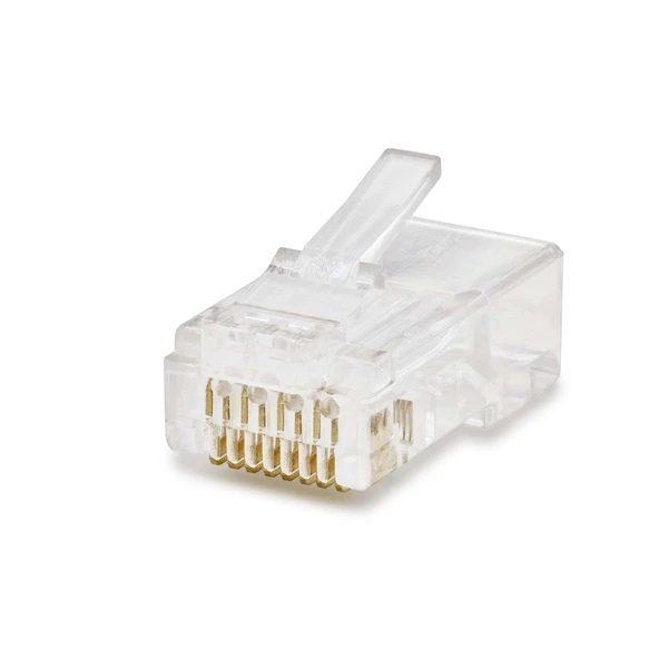 Cat6 Konnektör Rj45 100Lü Paket Şeffaf HDX5043 ürün görseli 1