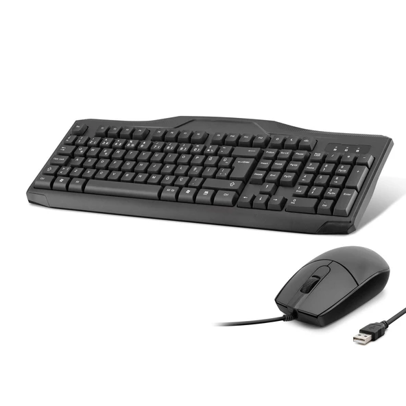 Kablolu Klavye Mouse Set Q Siyah OAK930 ürün görseli 1