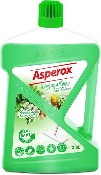 Asperox Doğaya Kaçış Yüzey Temizleyici Çam & Sandal Ağacı Müge Çiçeği 2.5 Litre ürün görseli 1