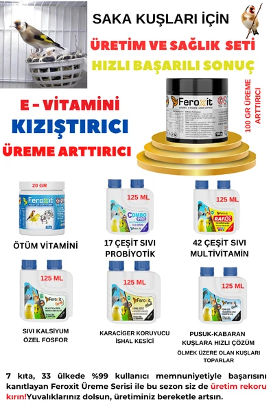 SAKA Kuşları için Üreme ve Sağlık Seti Büyük Bol Bol Bol Yavru Verdirir ürün görseli 1