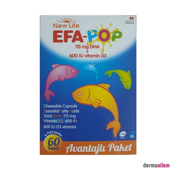 New Life Efa-Pop Omega 3 60 Kapsül Balık Yağı ürün görseli 1