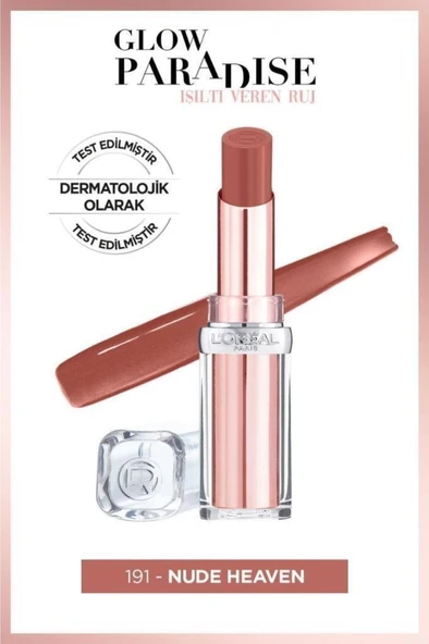 L'Oreal Paris Glow Paradise Balm-in-lipstick - Işıltı Veren Ruj 191 Nude Heaven ürün görseli 1