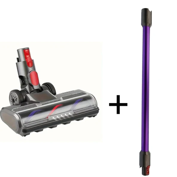 Dyson V7-V8-V10-V11-V15 Serisi LEDli Turbo Süpürge Başlığı + Mor Süpürge Borusu Ultra Set ürün görseli 1
