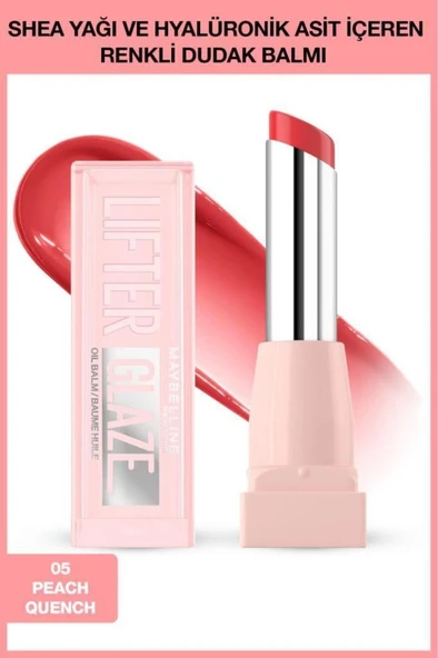 Maybelline New York Lifter Glaze  - 05 Peach Quench Dudak Balmı ürün görseli 1