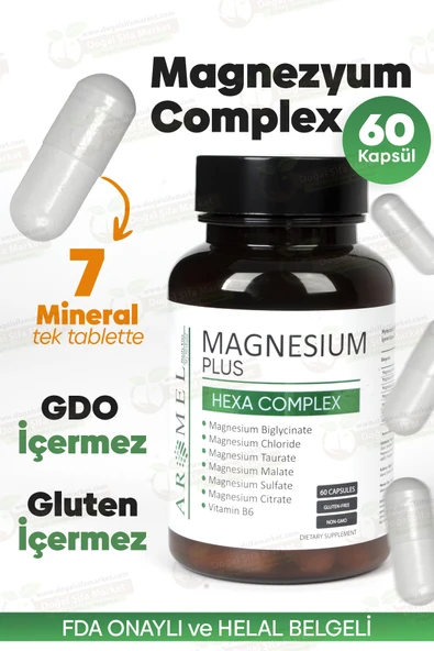 DOĞAL ŞİFA MARKET Magnezyum Plus 60 Kapsül (HELAL BELGELİ) ürün görseli 1