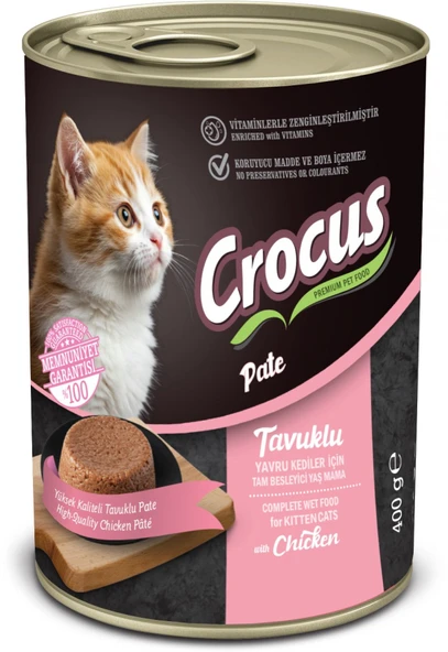Crocus Yavru Kedi Tavuklu Pate Yaş Mama 400g ürün görseli 1