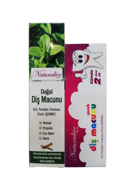 naturalive Misvak-propolis Ve Naneli Doğal Diş Macunu - 100 Ml + Çocuk Diş Macunu 75ml ürün görseli 1
