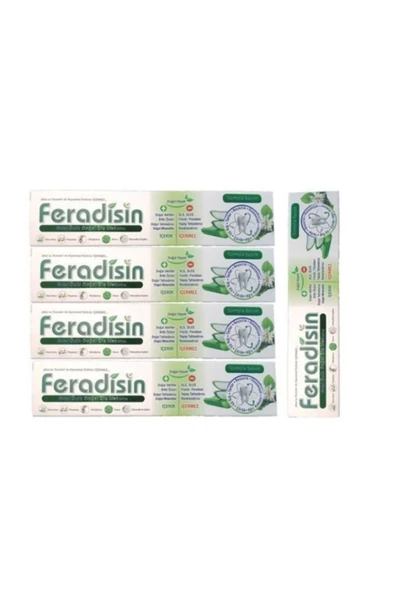 Feradisin Diş Macunu Aloe Vera Özlü 5 Li Set ürün görseli 1