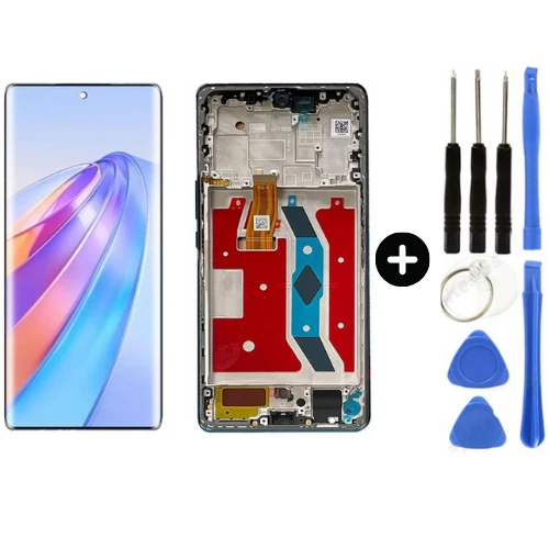 Huawei Honor X9A Uyumlu Çıtalı HK Lcd Ekran Dokunmatik Siyah + Tamir Seti ürün görseli 1