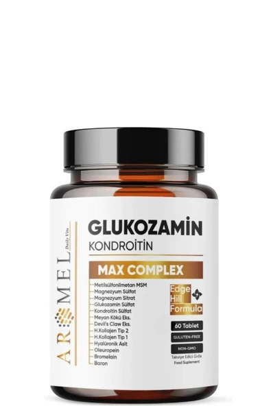 Aromel Glukozamin Kondroitin Msm, Max Complex | 60 Tablet | Uk Formül, Boswellia,bromelain,oleuropei ürün görseli 1