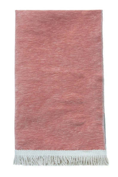 Kabe Desenli Örgü Püsküllü Şönil Seccade Pembe - Resim 4