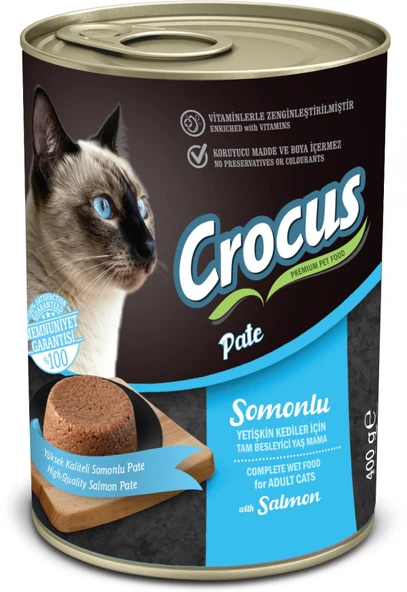 Crocus Yetişkin Kedi Somonlu Pate Yaş Mama 400g ürün görseli 1