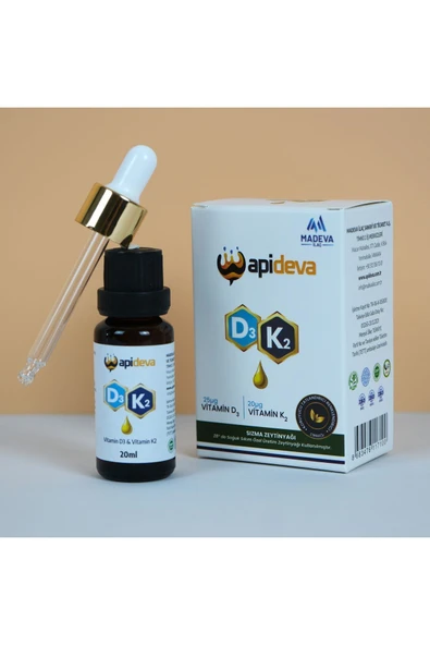 apideva - D3k2 (D3 VE K2 VİTAMİNİ) Gimdes Sertifikalı ürün görseli 1