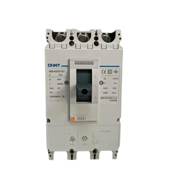 Chint - NM8-400S/315/3 3P 315A Ayarsalı Kompakt Şalter 268948 ürün görseli 1