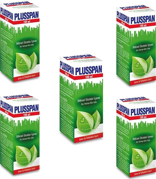 Ledapharma Plusspan Öksürük Şurubu 100 Ml 5'Li PAKET (SKT:07/2028) ürün görseli 1