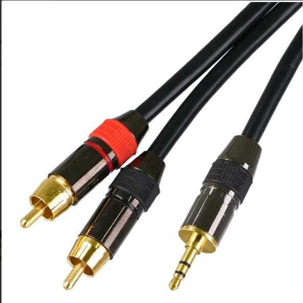 1 Stereo 2 Rca Kablo 25 metre yüksek kalite ürün görseli 1