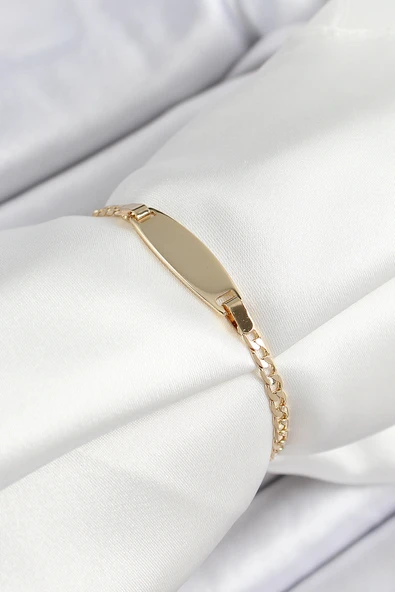 Pirinç Oval Model Gold Renk Xuping Bebek Künyesi - TJ-BB7435 ürün görseli 1