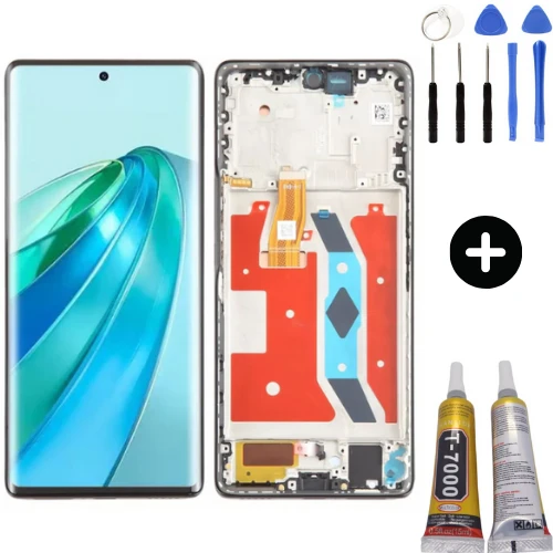 Huawei Honor X9A Uyumlu Çıtalı HK Lcd Ekran Dokunmatik Beyaz + Montaj Seti ürün görseli 1