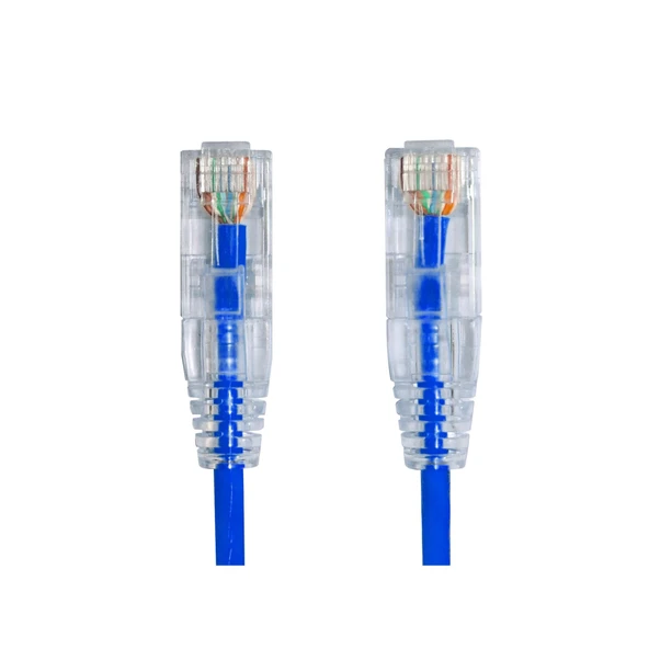 AGER AC-602-0015 15cm UTP SLIM CAT6 PATCH KABLO MAVİ Cu LSZH AWG 28 15cm Cat6 Patch Cord Mavi ürün görseli 1