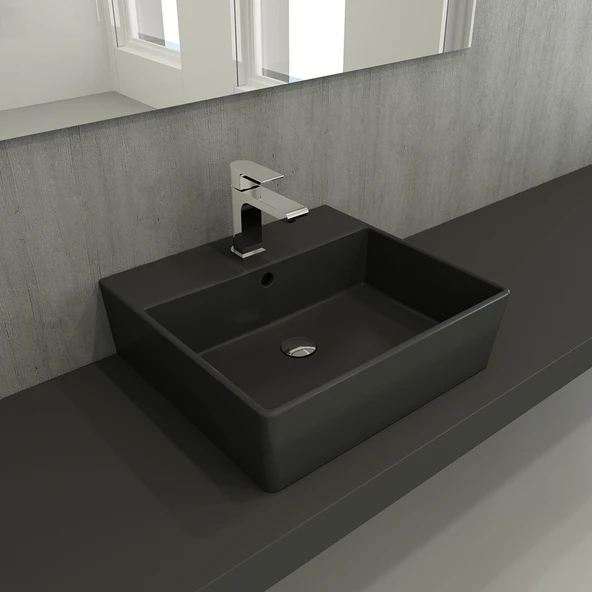 Bocchi Milano  Lavabo 50 cm Mat Antrasit  1216-020-0126 ürün görseli 1