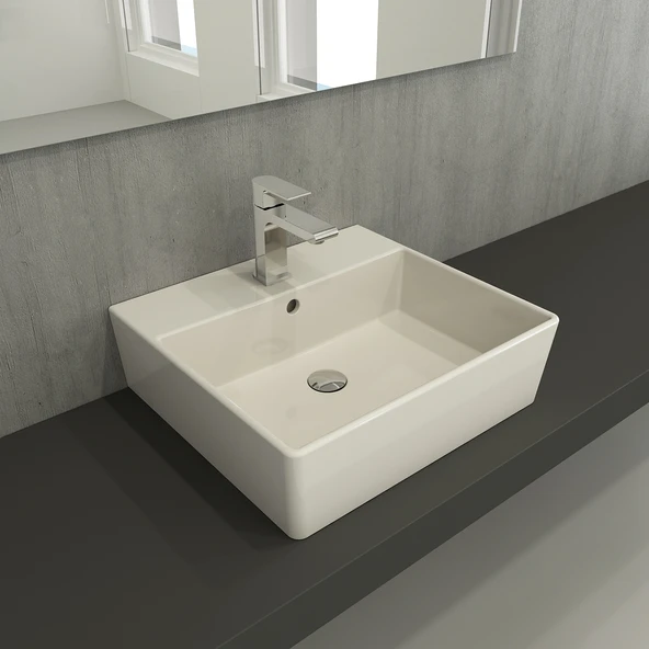 Bocchi Milano  Lavabo 50 cm Parlak Bisküvi 1216-014-0126 ürün görseli 1