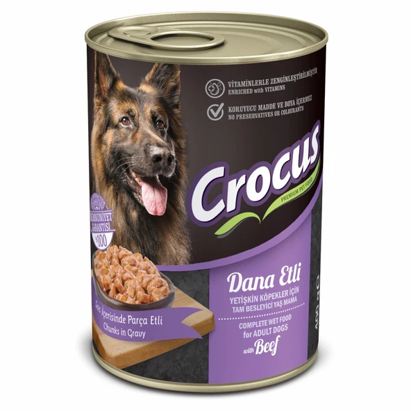 Crocus Yetişkin Köpek Dana Etli Yaş Mama 400g ürün görseli 1