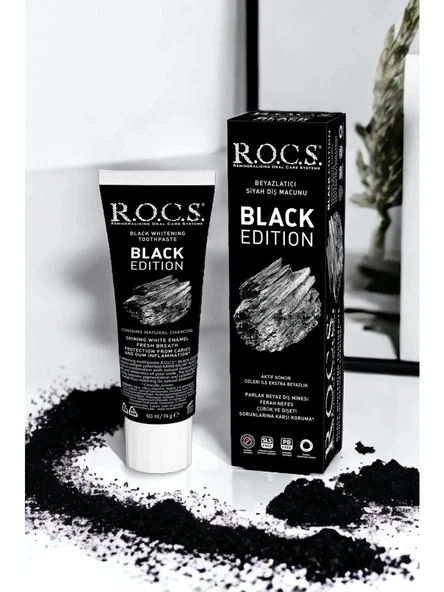 R.O.C.S. Rocs Black Edition Beyazlatıcı Diş Macunu 60 ml ürün görseli 1