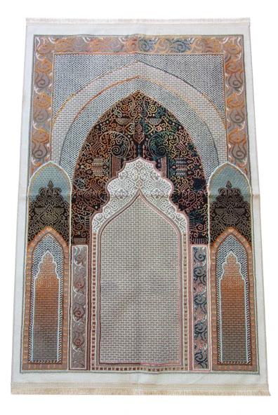 Geleneksel Desenli Hediyelik Halı Tipi Dokuma Seccade Kahverengi ürün görseli 1