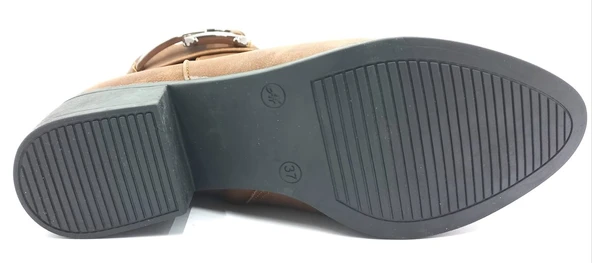 PUNTO 425077 Taba 5 Cm Fermuarlı Kadın Bot - Resim 3