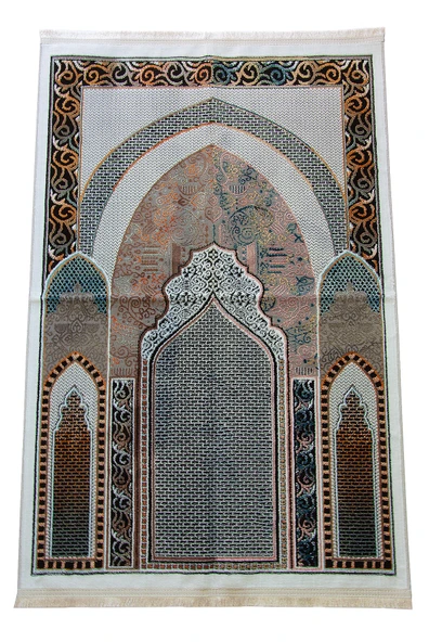 Geleneksel Desenli Hediyelik Halı Tipi Dokuma Seccade Siyah ürün görseli 1