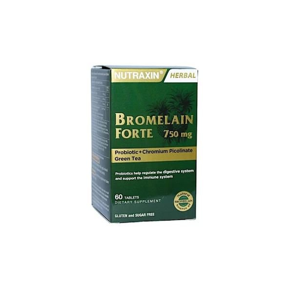 Nutraxin Bromelain Forte 750 Mg 60 Tablet - SKT:02/2029 ürün görseli 1