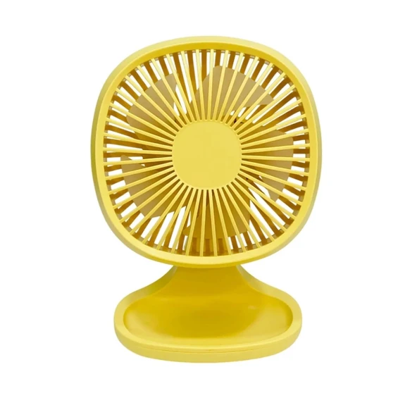 bigmate Mini Masa Fanı Taşınabilir Serinletici Şarjlı Sarı Vantilatör 3 Kademeli Hız Ayarı YM88192A ürün görseli 1