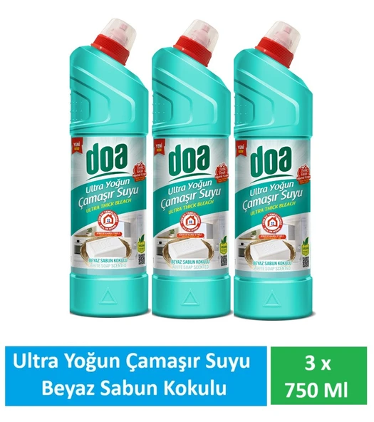 Doa Ultra Çamaşır Suyu Beyaz Sabun Kokulu 3 X 750 Ml ürün görseli 1