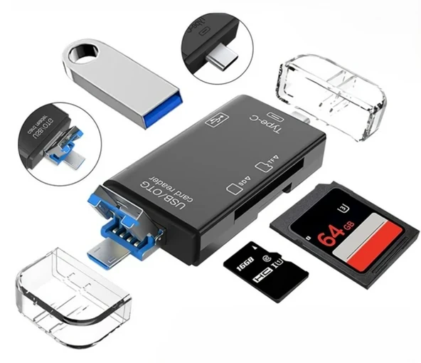 ZR826 Atud-05 6 İn 1 Otg Card Reader ürün görseli 1