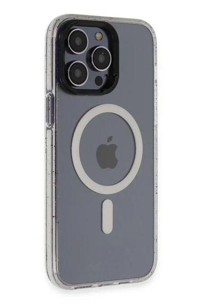 Fuchsia iPhone 14 Pro Max ile Uyumlu Kılıf Tigra Kablosuz Şarj Özellikli Kapak - Şeffaf ürün görseli 1