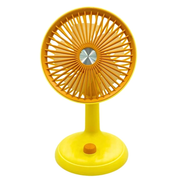 bigmate Mini Masa Fanı Taşınabilir Serinletici Şarjlı Sarı Vantilatör 3 Kademeli Hız Ayarı YM88160 ürün görseli 1