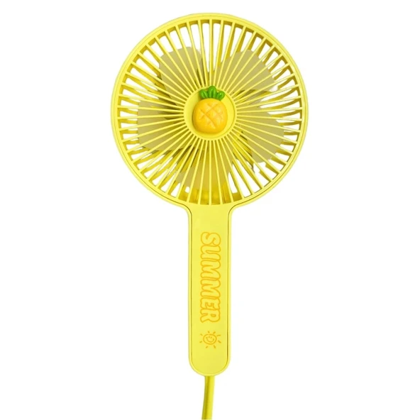 bigmate Mini El Fanı Taşınabilir Serinletici Şarjlı Sarı Vantilatör 3 Kademeli Hız Ayarı YS2289 ürün görseli 1