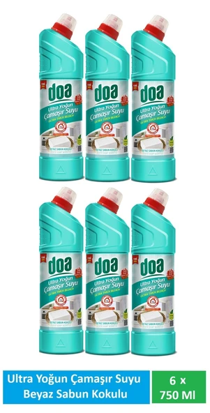 Doa Ultra Çamaşır Suyu Beyaz Sabun Kokulu 6 X 750 Ml ürün görseli 1