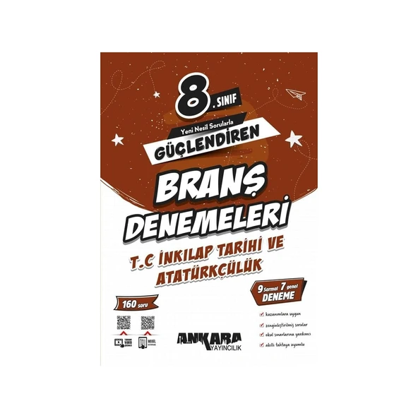8. Sınıf T.c. Inkılap Tarihi ve Atatürkçülük Güçlendiren Branş Denemeleri Ankara Yayıncılık ürün görseli 1