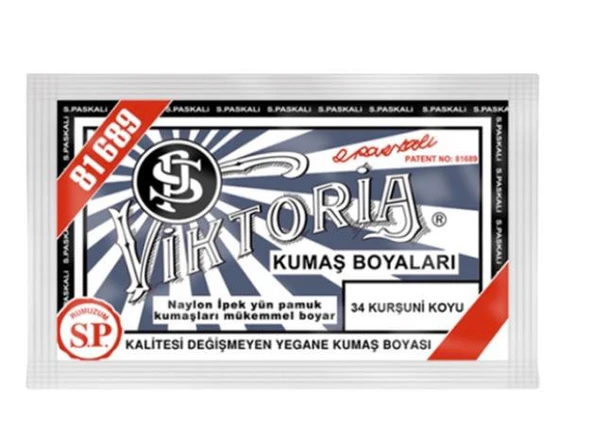 Viktoria Kumaş Boyası Koyu Kurşuni ürün görseli 1