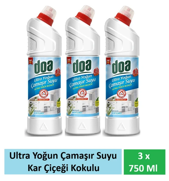 Doa Ultra Çamaşır Suyu Kar Beyazı 3 x 750 Ml ürün görseli 1