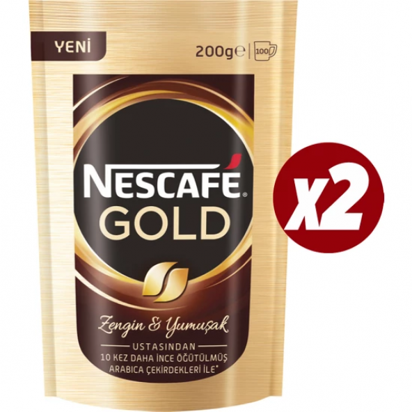 Nescafe Gold Hazır Kahve 200 gr x 2'li ürün görseli 1