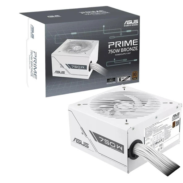 ASUS PRIME-750B 750W 80+ Bronze Beyaz PSU / 135mm Fan / ATX Güç Kaynağı ürün görseli 1