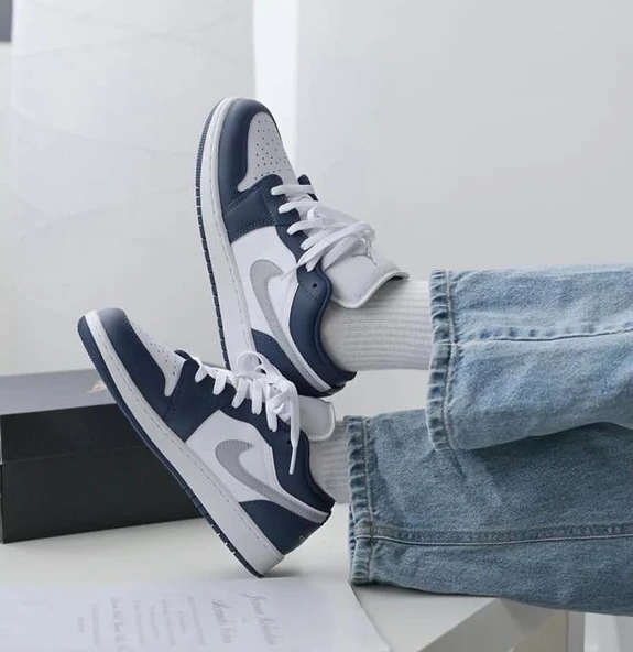 PTTAVM: Nike Air Jordan 1 Low Midnight 553558-141 Unisex Spor Ayakkabı