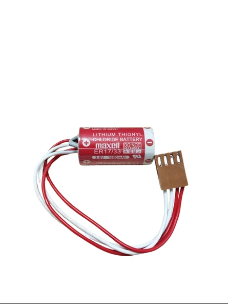 Maxell ER17/33 3.6V 2/3A 4 PIN Size Lithium Pil - Kahverengi Soket ürün görseli 1