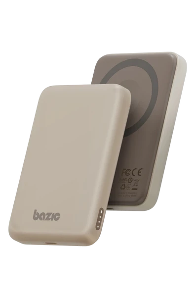 Energea X Bazic GoPower Snap 5K 3in1 5.000 mAh 20W PD Kablolu ve 15W Kablosuz Hızlı Şarj Magsafe Powerbank - Kahverengi ürün görseli 1