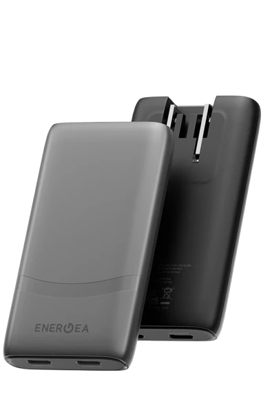 Energea TravelWorld Edge 65 2 Adet 65W USB 3.0 Çıkışlı Universal PD Hızlı Şarj Aleti - Koyu Gri ürün görseli 1