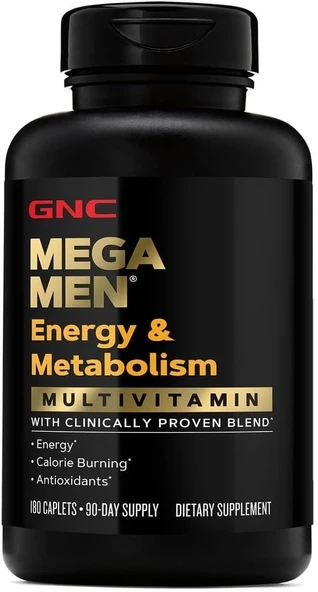 GNC Mega Men Energy & Metabolism Multivitamin 180 Tablet ürün görseli 1