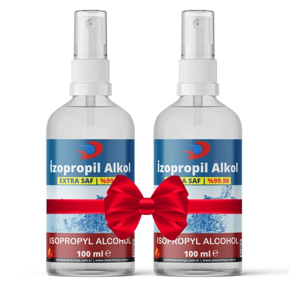 İzopropil Alkol (İPA) - 2x100 mL (Sprey Başlıklı, Extra Saf %99.90) ürün görseli 1
